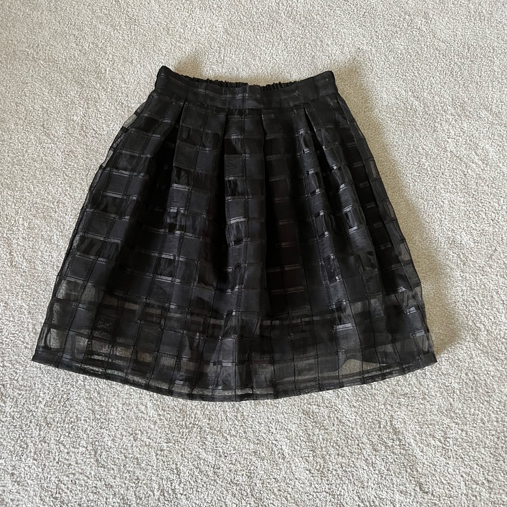 Black dressy skirt sheer at bottom